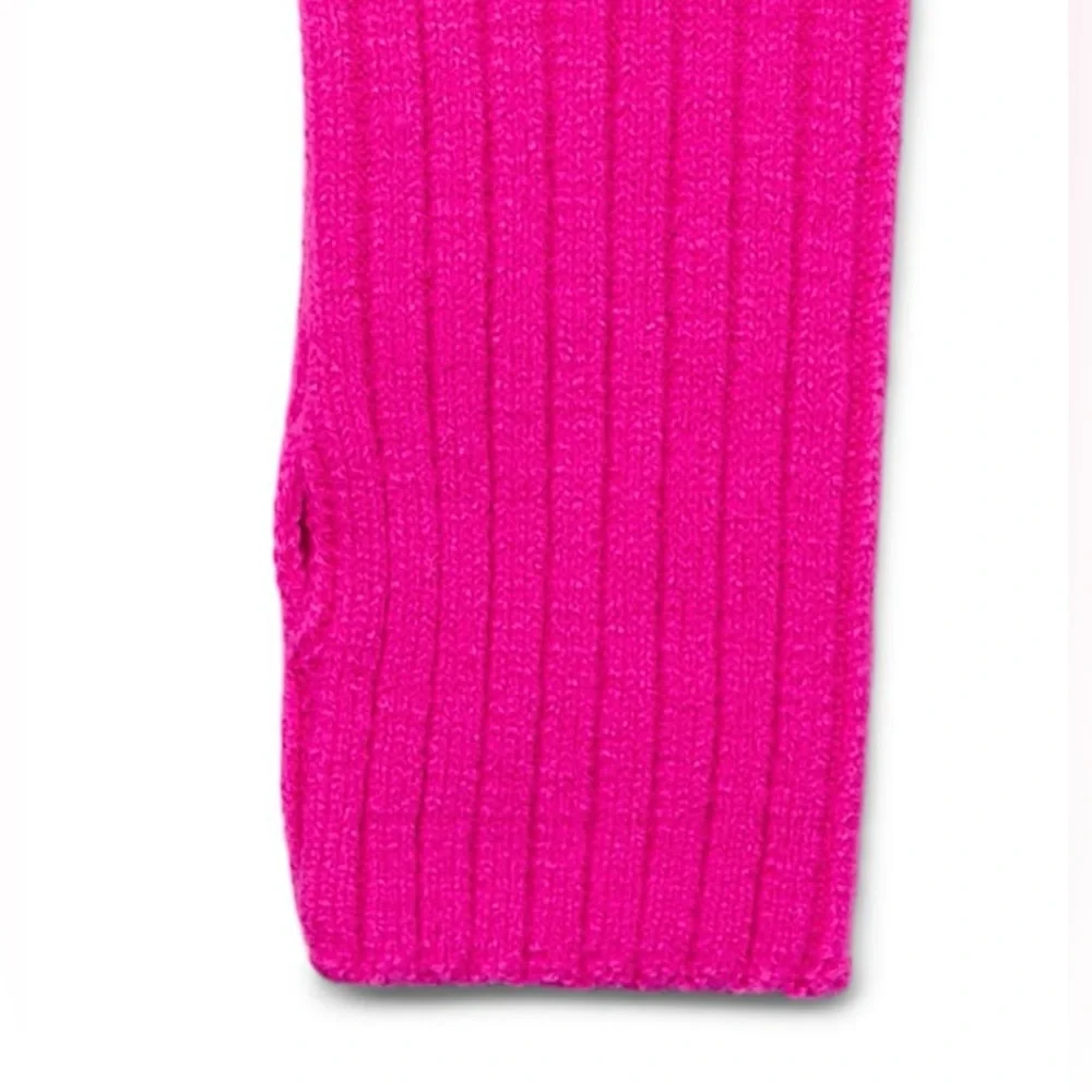 🔴 3/$12‎ 🔥 NWT No Boundaries Hot Pink Ribbed Fingerless Gloves OS Y2K